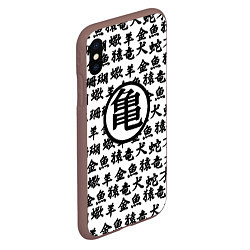 Чехол iPhone XS Max матовый Dragon ball anime pattern steel, цвет: 3D-коричневый — фото 2