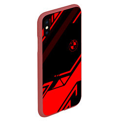 Чехол iPhone XS Max матовый BMW geometry sport red, цвет: 3D-красный — фото 2