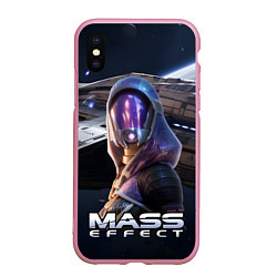 Чехол iPhone XS Max матовый Mass Effect ТалиЗора, цвет: 3D-розовый