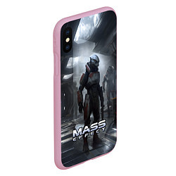 Чехол iPhone XS Max матовый Mass Effect game - пришелец, цвет: 3D-розовый — фото 2