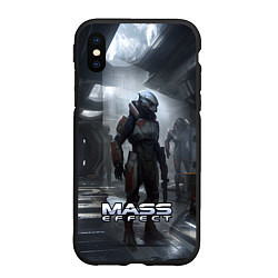 Чехол iPhone XS Max матовый Mass Effect game - пришелец