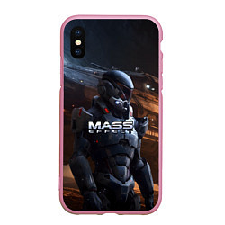 Чехол iPhone XS Max матовый Mass Effect game space