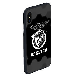 Чехол iPhone XS Max матовый Benfica sport на темном фоне, цвет: 3D-черный — фото 2