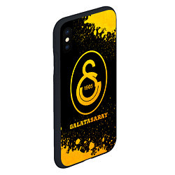 Чехол iPhone XS Max матовый Galatasaray - gold gradient, цвет: 3D-черный — фото 2