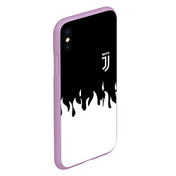 Чехол iPhone XS Max матовый Juventus fire, цвет: 3D-сиреневый — фото 2