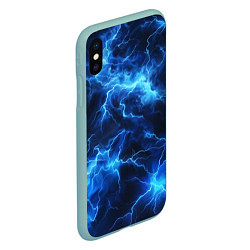 Чехол iPhone XS Max матовый Элементаль энергии текстура, цвет: 3D-мятный — фото 2