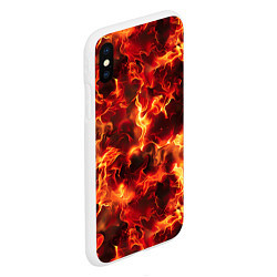 Чехол iPhone XS Max матовый Огненный элементаль, цвет: 3D-белый — фото 2