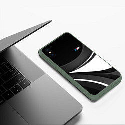 Чехол iPhone XS Max матовый BMW M - монохромный, цвет: 3D-темно-зеленый — фото 2