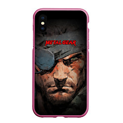 Чехол iPhone XS Max матовый Metal gear Venom Snake, цвет: 3D-малиновый