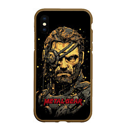 Чехол iPhone XS Max матовый Venom Snake Metal gear game, цвет: 3D-коричневый