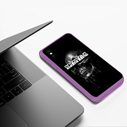 Чехол iPhone XS Max матовый Scorpions rock, цвет: 3D-фиолетовый — фото 2