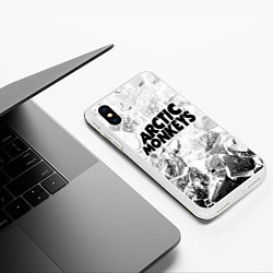 Чехол iPhone XS Max матовый Arctic Monkeys white graphite, цвет: 3D-белый — фото 2