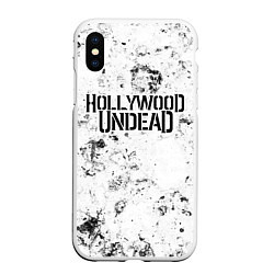 Чехол iPhone XS Max матовый Hollywood Undead dirty ice, цвет: 3D-белый