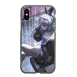 Чехол iPhone XS Max матовый Honkai Star Rail Silver Wolf