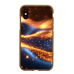 Чехол iPhone XS Max матовый Блестящая лакшери текстура, цвет: 3D-коричневый