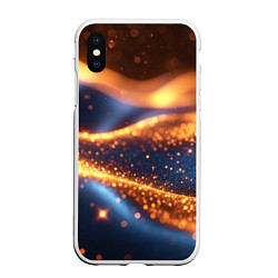 Чехол iPhone XS Max матовый Блестящая лакшери текстура, цвет: 3D-белый