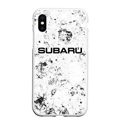 Чехол iPhone XS Max матовый Subaru dirty ice, цвет: 3D-белый