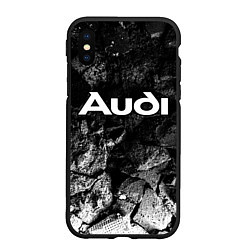 Чехол iPhone XS Max матовый Audi black graphite, цвет: 3D-черный