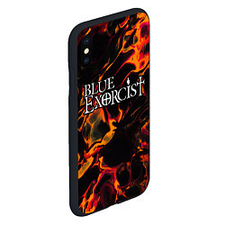 Чехол iPhone XS Max матовый Blue Exorcist red lava, цвет: 3D-черный — фото 2