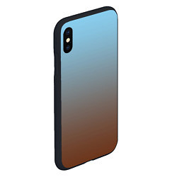 Чехол iPhone XS Max матовый Текстура градиент, цвет: 3D-черный — фото 2