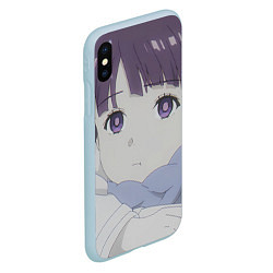 Чехол iPhone XS Max матовый Sousou no Frieren Ферн cute face, цвет: 3D-голубой — фото 2