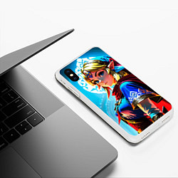 Чехол iPhone XS Max матовый Zelda, цвет: 3D-белый — фото 2