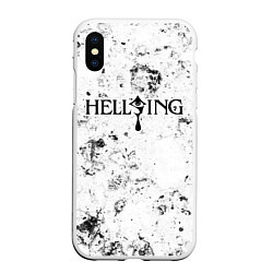 Чехол iPhone XS Max матовый Hellsing dirty ice, цвет: 3D-белый