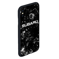 Чехол iPhone XS Max матовый Subaru black ice, цвет: 3D-черный — фото 2