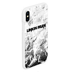 Чехол iPhone XS Max матовый Linkin Park white graphite, цвет: 3D-белый — фото 2