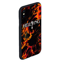 Чехол iPhone XS Max матовый Hellsing red lava, цвет: 3D-черный — фото 2