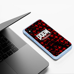 Чехол iPhone XS Max матовый Doom x Farcry, цвет: 3D-голубой — фото 2