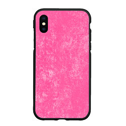 Чехол iPhone XS Max матовый Pink bleached splashes