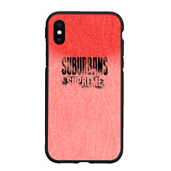 Чехол iPhone XS Max матовый Suburbans supreme, цвет: 3D-черный