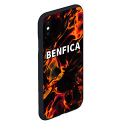 Чехол iPhone XS Max матовый Benfica red lava, цвет: 3D-черный — фото 2