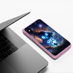 Чехол iPhone XS Max матовый Ku Ori and the Will of the Wisps, цвет: 3D-розовый — фото 2