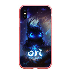 Чехол iPhone XS Max матовый Ori сова в слепом лесу