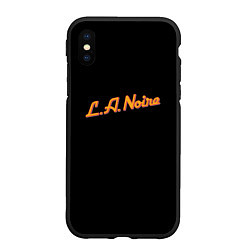 Чехол iPhone XS Max матовый L A Noire, цвет: 3D-черный