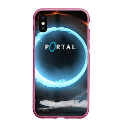 Чехол iPhone XS Max матовый Portal logo game