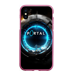 Чехол iPhone XS Max матовый Portal логотип игры