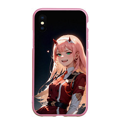 Чехол iPhone XS Max матовый Милый во франксе - zero two