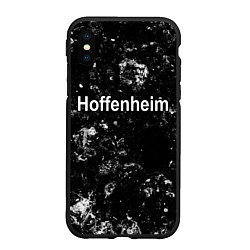 Чехол iPhone XS Max матовый Hoffenheim black ice, цвет: 3D-черный