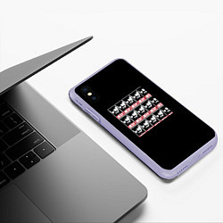Чехол iPhone XS Max матовый Metal gear logo snake, цвет: 3D-светло-сиреневый — фото 2