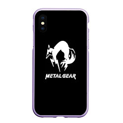 Чехол iPhone XS Max матовый Metal gear logo, цвет: 3D-светло-сиреневый