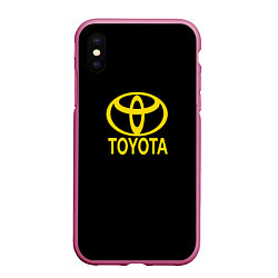 Чехол iPhone XS Max матовый Toyota yellow, цвет: 3D-малиновый