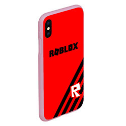 Чехол iPhone XS Max матовый Roblox geometry game, цвет: 3D-розовый — фото 2