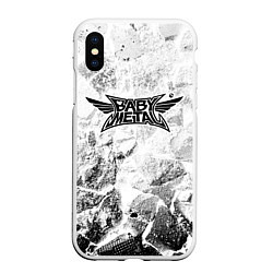 Чехол iPhone XS Max матовый Babymetal white graphite, цвет: 3D-белый