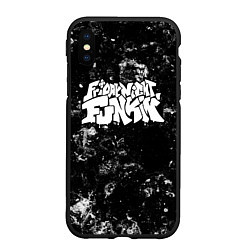 Чехол iPhone XS Max матовый Friday Night Funkin black ice, цвет: 3D-черный