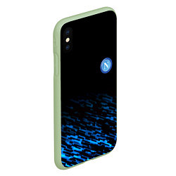 Чехол iPhone XS Max матовый Napoli fc club texture, цвет: 3D-салатовый — фото 2