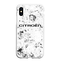 Чехол iPhone XS Max матовый Citroen dirty ice, цвет: 3D-белый