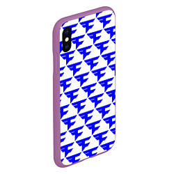 Чехол iPhone XS Max матовый FaZe Clan pattern team, цвет: 3D-фиолетовый — фото 2